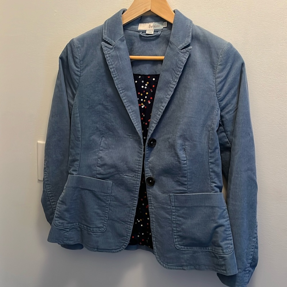 Boden women’s corduroy blazer, 2P, light blue